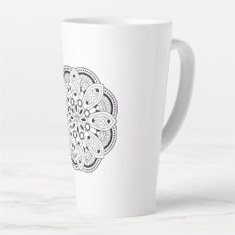 Caneca De Café Latte Lotus Mandala Design
