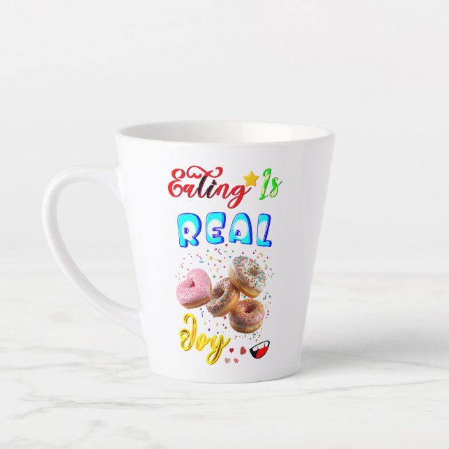 Caneca De Café Latte Louça para Comer é uma Alegria Real (Esquerda)
