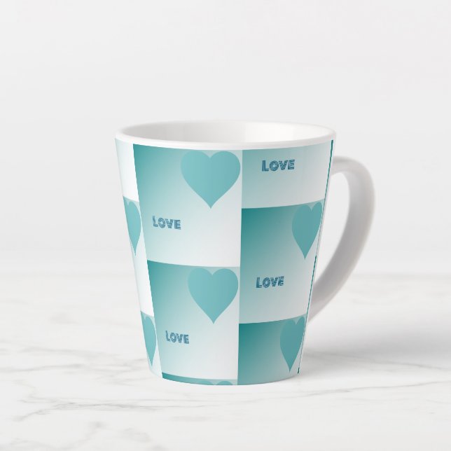 Caneca De Café Latte Love. (Ângulo direito)