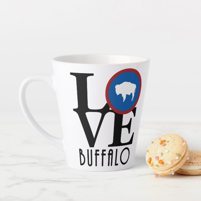 Caneca De Café Latte LOVE Buffalo Wyoming (In Situ)
