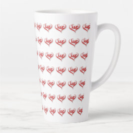 Caneca De Café Latte Love Heart Latte Mug