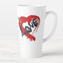Caneca De Café Latte Love Hearts Latte Mug