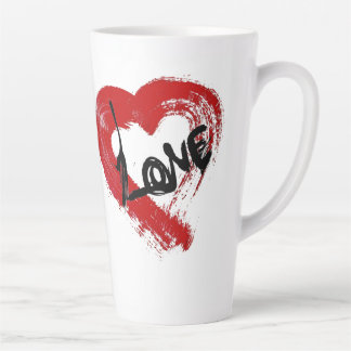 Caneca De Café Latte Love Hearts Latte Mug