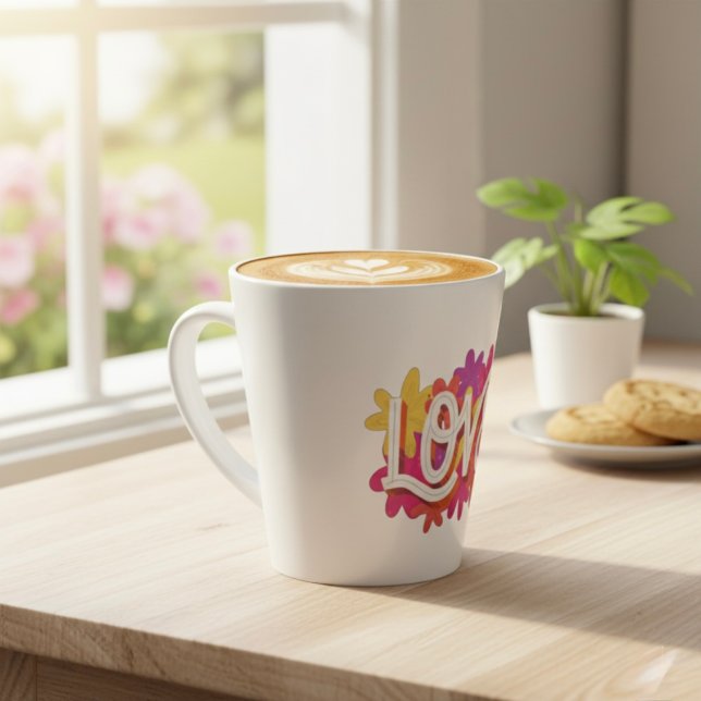 Caneca De Café Latte LOVE Latte Mug (Criador carregado)