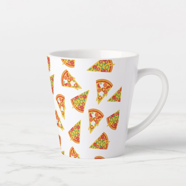 Caneca De Café Latte Love Pizza (Direita)