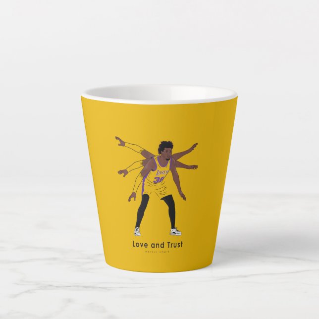 Caneca De Café Latte Love & Trust Marcus Smart (Frente)