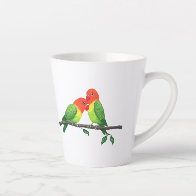 Caneca De Café Latte Lovebird Inspirational Latte Mug (Direita)