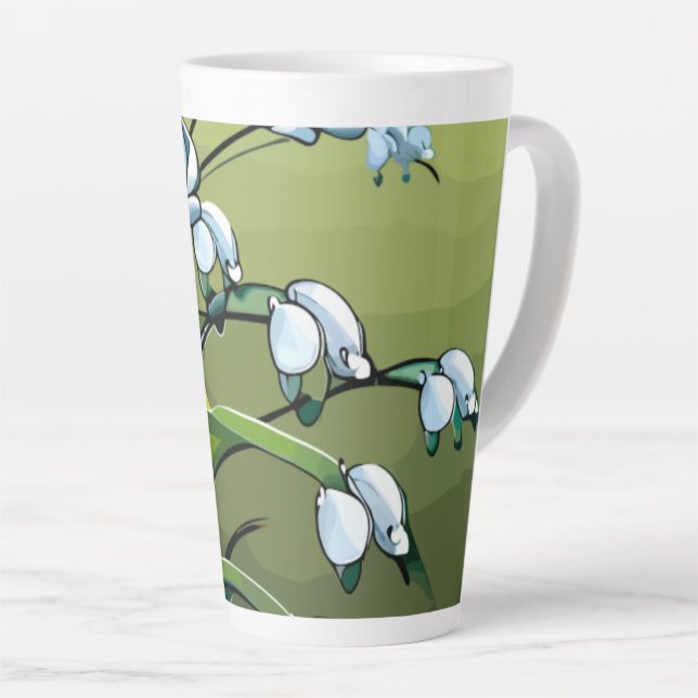 Caneca De Café Latte Lovely Lily: Dança Delicada da Serenidade Springti (Ângulo direito)