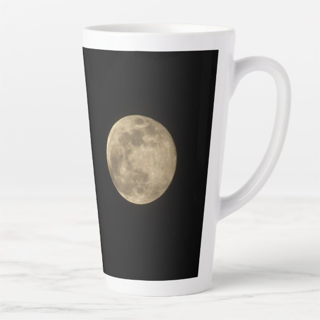 Caneca De Café Latte Lua cheia (Direita)