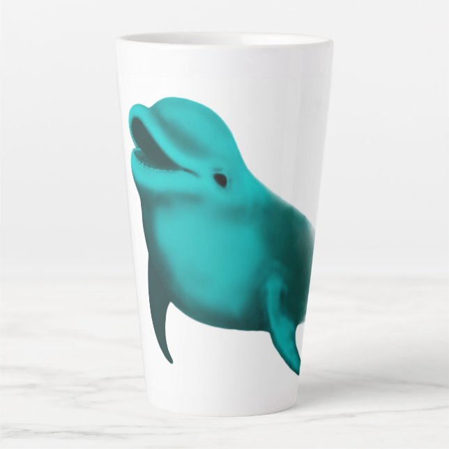 Caneca De Café Latte Lucky Dolphin (Frente)
