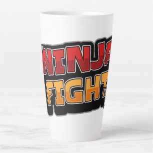 CANECA DE CAFÉ LATTE LUTA DE NINJA