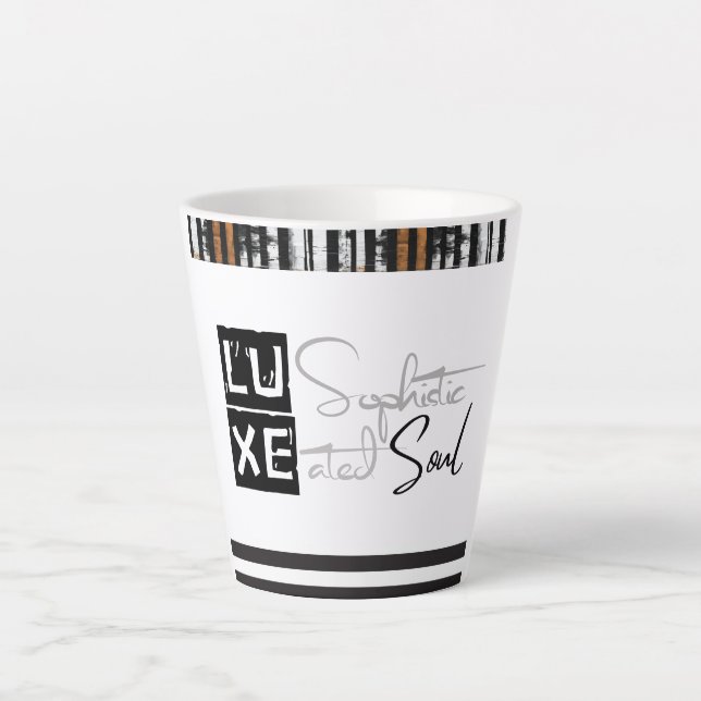 Caneca De Café Latte LUXE Alma Sofisticada (Frente)