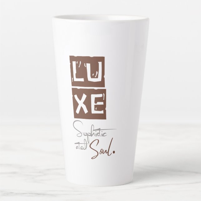Caneca De Café Latte LUXE Sophisticated Soul (Frente)