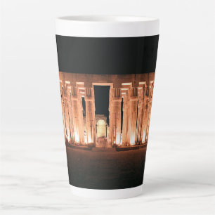 Caneca De Café Latte Luxor, Egito, Luxor Templo Sala de Colunas Monumen