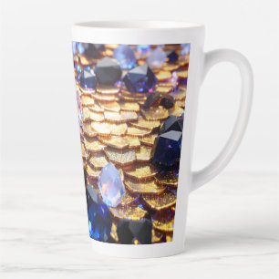 Caneca De Café Latte Luxury Fantasy Gemstone Abstrato