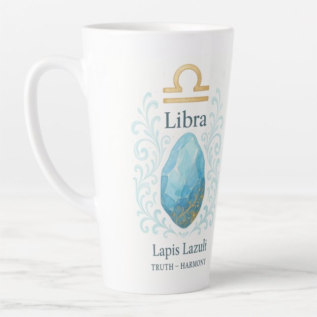 Caneca De Café Latte Luz Opal - Pedra de outubro da Paz Interior (Esquerda)