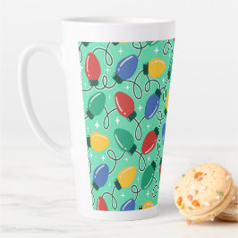 Caneca De Café Latte Luzes Alegres e Brilhantes