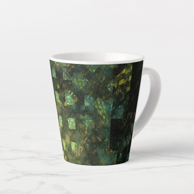 Caneca De Café Latte Luzes na Abstrato Art da cidade (Ângulo direito)