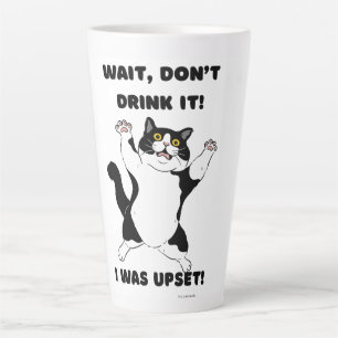 Caneca De Café Latte Maçã De Café Engraçado - "Espera, Não Beba...