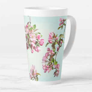 Caneca De Café Latte Maçã floresce 2