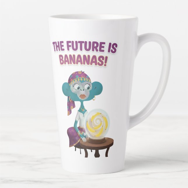 Caneca De Café Latte Macaco adivinho (Direita)
