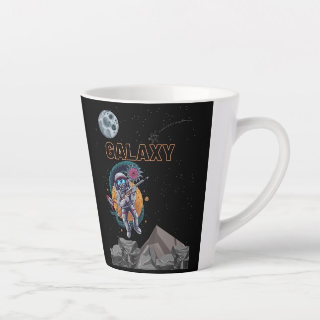 Caneca De Café Latte macaco GALÁXIA (Direita)