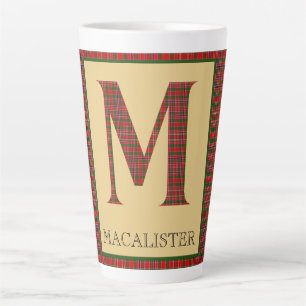 Caneca De Café Latte MacAlister Tartan Monograma M 