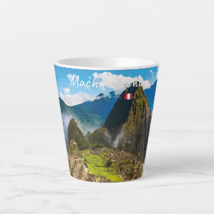 Caneca De Café Latte Machu Picchu, Peru - Ruínas da Cidadela Inca Peque
