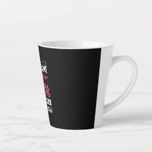 Caneca De Café Latte Madre Art A minha Apelido é o aniversário da mãe