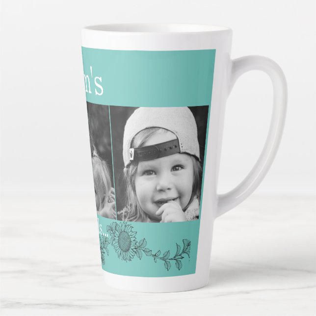 Caneca De Café Latte Mãe Angels 3 Foto: Girassol (Direita)