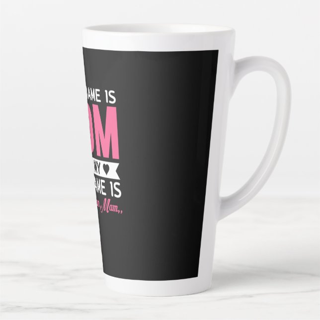 Caneca De Café Latte Mãe Arte Minha Apelido É Mãe (Direita)