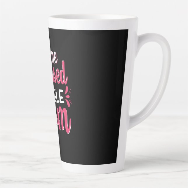 Caneca De Café Latte Mãe Arte Uma Abençoada Mãe Solteiro (Direita)