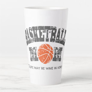 Caneca De Café Latte Mãe de Basquete Engraçado