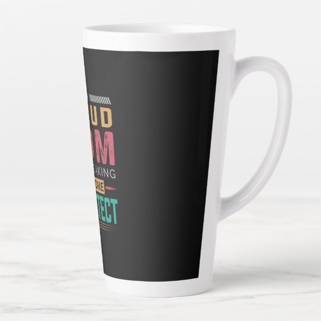 Caneca De Café Latte Mãe De Um Arquiteto Fantástico (Direita)
