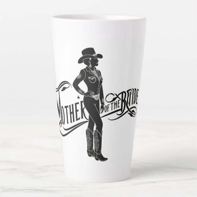 Caneca De Café Latte Mãe do copo da noiva (Frente)