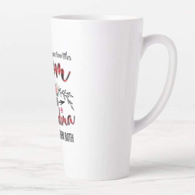 Caneca De Café Latte Mãe E Avó Aniversário (Direita)