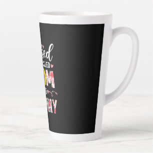 Caneca De Café Latte Mãe E Avó Aniversário Floral