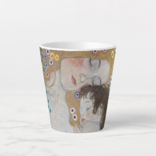 Caneca De Café Latte Mãe e Criança de Gustav Klimt