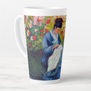 Caneca De Café Latte Mãe e Criança Monet no Jardim