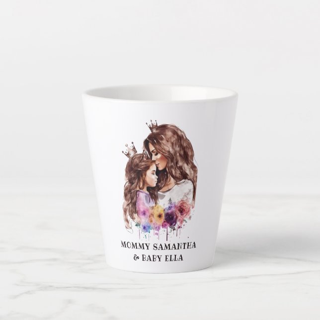 Caneca De Café Latte Mãe e Filha Adoráveis (8) (Frente)