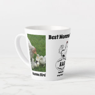 Caneca De Café Latte Mãe Hen, Melhor Momma...