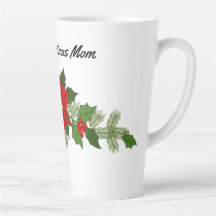 Mãe Poinsettias Latte Mug