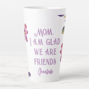 Caneca De Café Latte Mãe Violet "Ainda Bem Que Somos Amigos" Latte Mug
