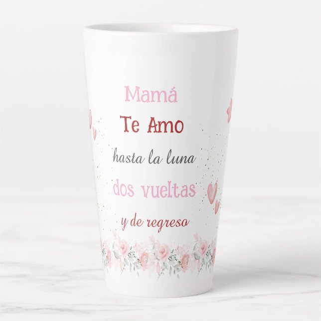 Caneca De Café Latte Mães Dizem café Mug espanhol (Frente)