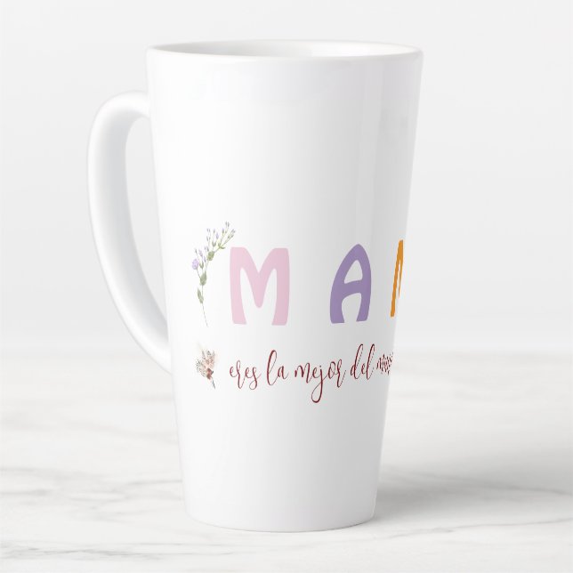 Caneca De Café Latte Mães Dizendo Café Mug (Ângulo esquerdo)