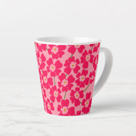 Caneca De Café Latte Magenta Fantasia Magenta Energia Flor