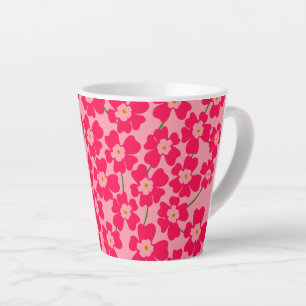 Caneca De Café Latte Magenta Fantasia Magenta Energia Flor