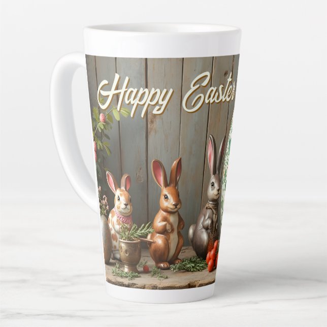 Caneca De Café Latte Magia da Primavera com Flores e Felicidade de Coel (Ângulo esquerdo)