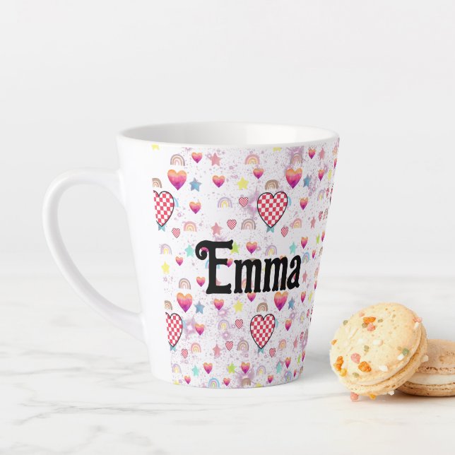 Caneca De Café Latte Magic pink candy world (In Situ)