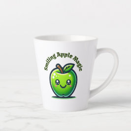 Caneca De Café Latte Mágica Apple Sorridente